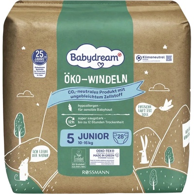 Babydream ekologické pleny junior 10 - 16 kg 5 28 ks