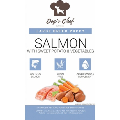 Dog's Chef Wild Salmon for Large Breed Puppies 15 kg