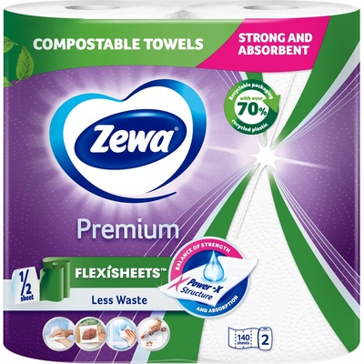 Zewa Premium FlexiSheets kuchyňské utěrky, 2vrstvé, 2 role 33m – Hledejceny.cz