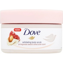 Dove Exfoliating Body Scrub Pomegranate Seeds & Shea Butter ošetrujúci telový peeling 225 ml