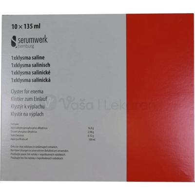 Serumwerk Bernburg Klysma salinická (klyzma) 10x135 ml klystír na výplach