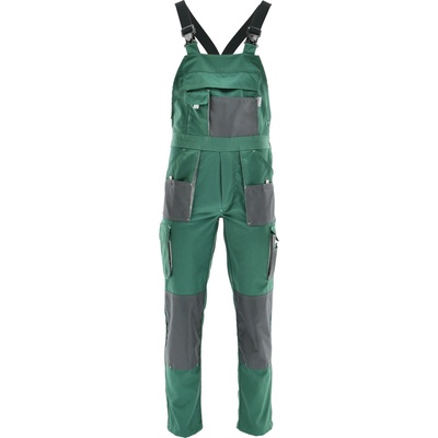 Sara Workwear pracovní kalhoty s laclem ROCKY zelené