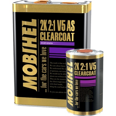 Mobihel 2k 2:1 bezfarebný lak V5 AS 1l