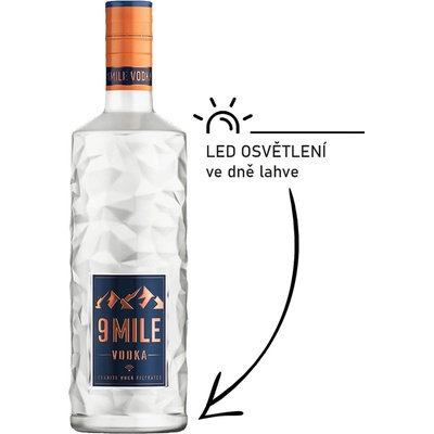 9 Mile Vodka 37,5% 1 l (holá láhev)