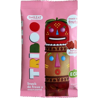 Smileat BIO 100% ovocné měkké bonbónky jablko a jahody 25 g