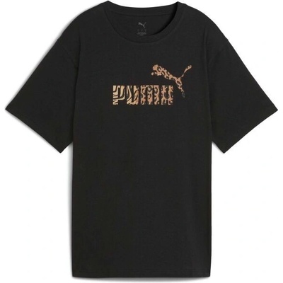 Puma ESSENTIALS GRPHIC ANIMAL RELXED TEE černá