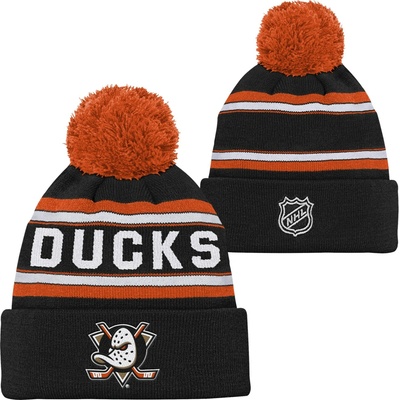 Outerstuff Detská zimná čiapka Anaheim Ducks NHL Jacquard Cuffed Knit With Pom
