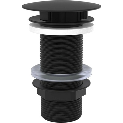 Kirchhoff vypouštěcí ventil bez přepadu 41,9 mm (1 1/4 ) x 100 mm, černý matný