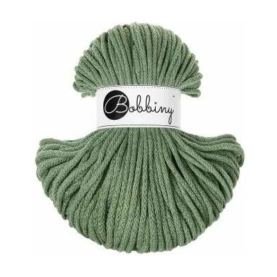 Bobbiny Classic 4 mm Eucalyptus Green – bavlnená šnúra 100 m na macramé a háčkovanie