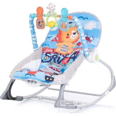 Chipolino kojenecké lehátko vibrující 2v1 Baby Spa modrá