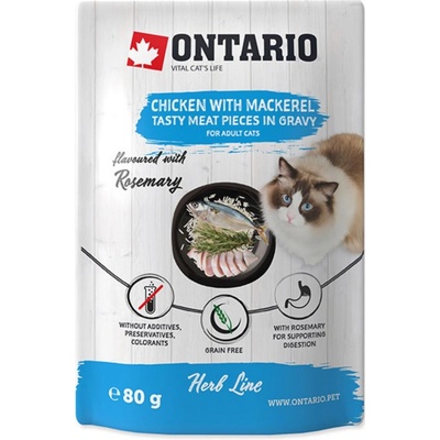 Ontario Herb Cat Chicken with Mackerel 80 g