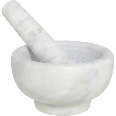 GERIMPORT Hmoždíř s tloučkem 12 cm, bílý mramor