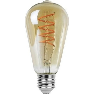 Rabalux Dekoratívna LED filament žiarovka s točeným vl., jantárová, E27, ST64, 4 W, 300lm