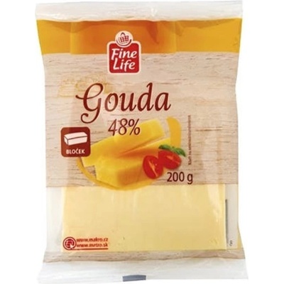 Fine Life Gouda 48 % bloček 200 g