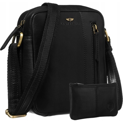 Peterson dámska kožená kabelka crossbody čierna