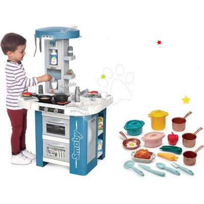 Smoby Set kuchynka s technickým vybavením Tech Edition elektronická s hrncami a riadom