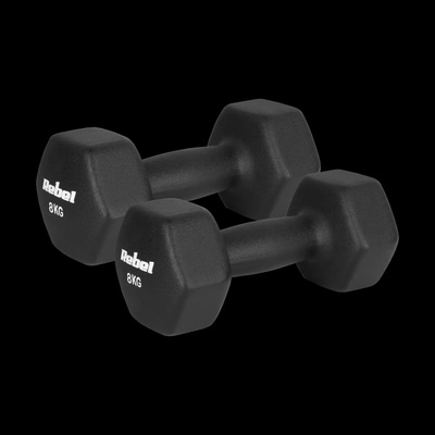 Rebel RBA-2330-8 Činky litinové neoprenové HEX 2 x 8 kg