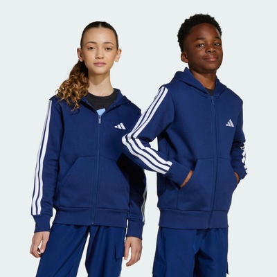 adidas Essentials Full-Zip Kids bílá modrá