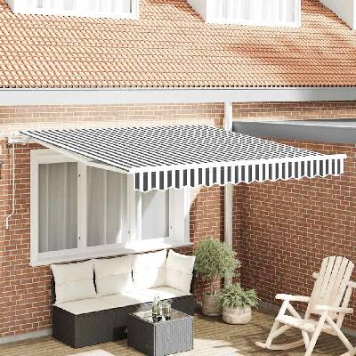 vidaXL Automatická zatahovací markýza hnědá 350 x 250 cm