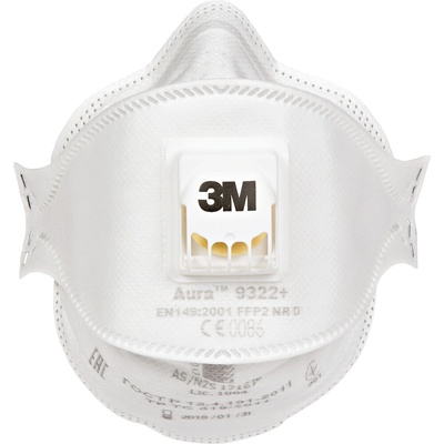 3M 9322+ Resp.FFP2 vent. Aura 10 ks