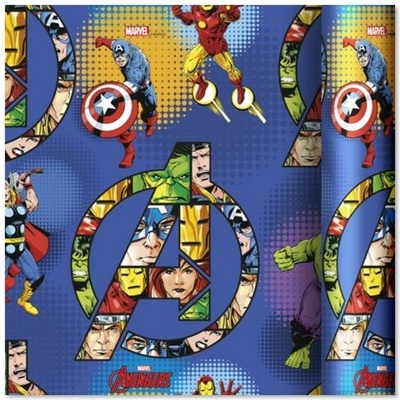 ALBI Dárkový papír - role 2 m × 70 cm - Marvel na modré