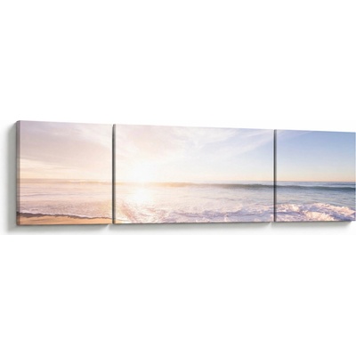 Obraz písečné pláže, třídílný 170x50 cm