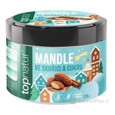 TOPNATUR Vianočné mandle v cukre a škorici 170 g