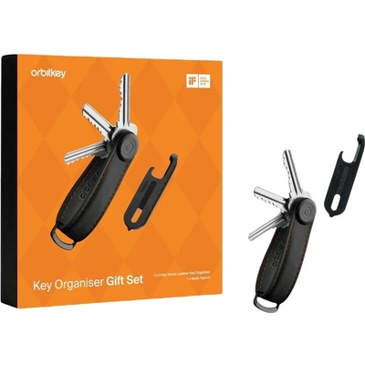 Kľúčenka Sada Orbitkey organizér na kľúče CH Leather + Multitool V2 - čierna