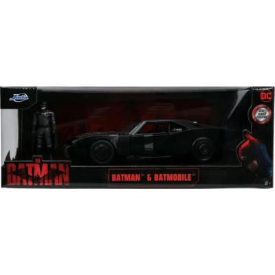 Jada Batman Batmobil s figúrkou 2022 The Batman Movie Matt Black 1:24