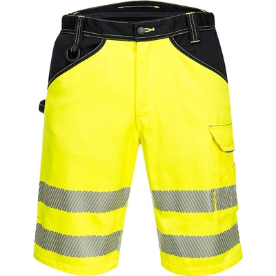 Portwest PW348 PW3 Hi Vis reflexné šortky žltá čierna