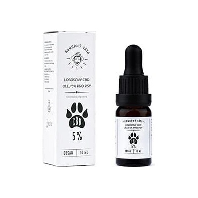Konopný Táta Lososové CBD kvapky pre psov 5% 10 ml