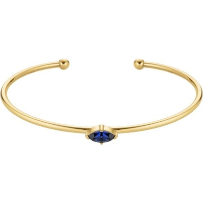 Rosefield Otvorený pevný náramok s modrým Swarovski kryštálom JBMMG-J1241