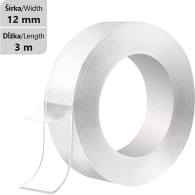 M&G Obojstranná gélová lepiaca páska 12 mm x 3 m AJD957U priehľadná