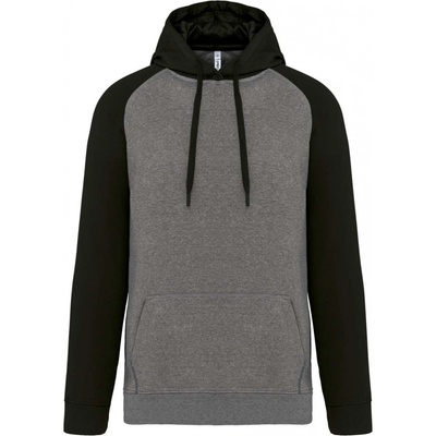 unisex sportovní mikina Two Tone šedá žíhaná / sportovní námořnická modrá