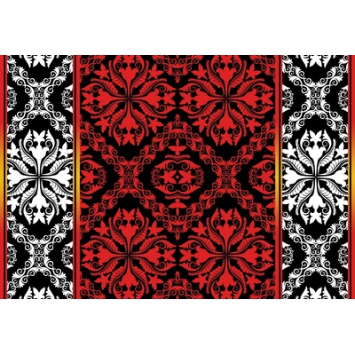 Preinterier FT3838 Fototapeta na stenu Červeno čierne kvety vlies 104cm x 70cm