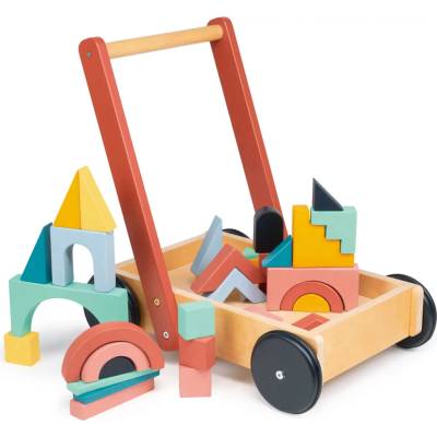 Drevený vozík s kockami Mentari Bambino Block Trolley uni