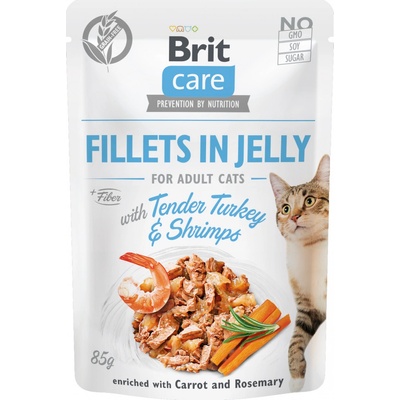 Brit Care Cat Fillets in Jelly Turkey&Shrimps 85 g