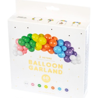 PartyDeco Balónková girlanda duha 200 cm