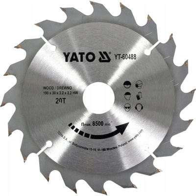 YATO - 6083 - VIDIOVÝ KOTOUČ NA DŘEVO - 350x30 MM 84Z