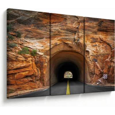 Obraz - tunel v skale, trojdielne 120x80 cm