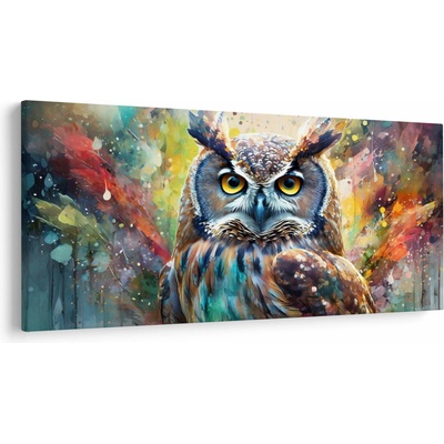 Obraz - Maľba sovy, jednodielne 250x125 cm