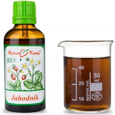 Bylinné kapky Jahodník list + kvet BIO bylinné kvapky tinktúra 50 ml