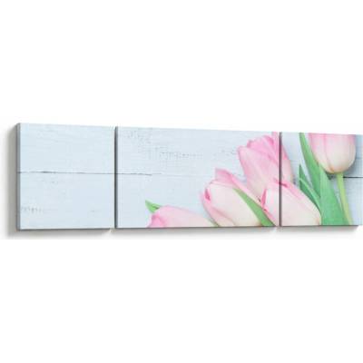 Obraz - Kytica tulipánov, trojdielne 170x50 cm