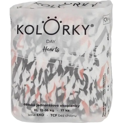 KOLORKY DAY eko XL 12-16 kg Srdce 17 ks