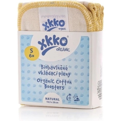 XKKO Kikko Organic Vkládací pleny Twill Natural S 6 ks