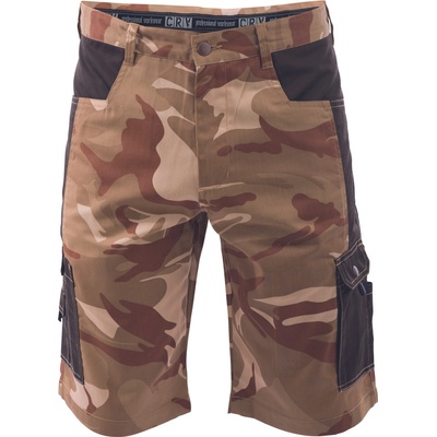 Cerva kalhoty KRÁTKÉ CRAMBE camouflage BÉŽOVÁ