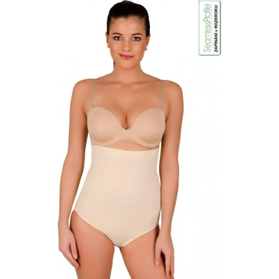 Hanna Style 06 49 dámské bezešvé stahující vysoké kalhotky 117 tělová – Hledejceny.cz