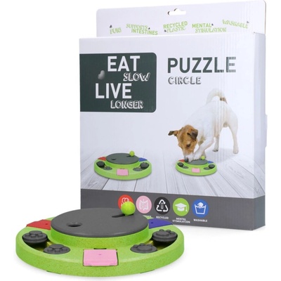 Eat Slow Live Longer Hlavolam pro psy Circle barevný 27 cm