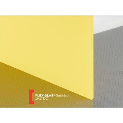 Röhm Pískované Plexisklo Plexiglas Satinice 6 mm 1H17 DC sunshine 2030 x 3050 mm žlutý 1 ks