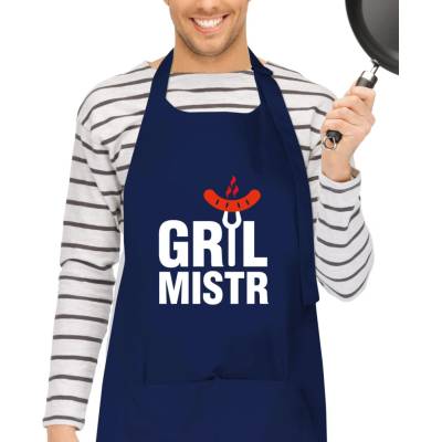 Kariban HobbyTriko Grilovací zástěra Gril Mistr Tmavě modrá